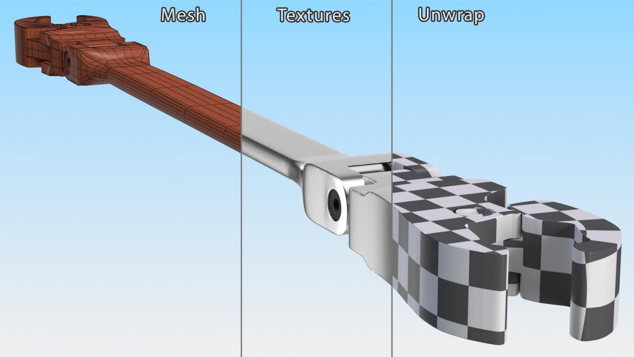 3D Gearwrench Ratcheting Wrench 13mm 14mm model