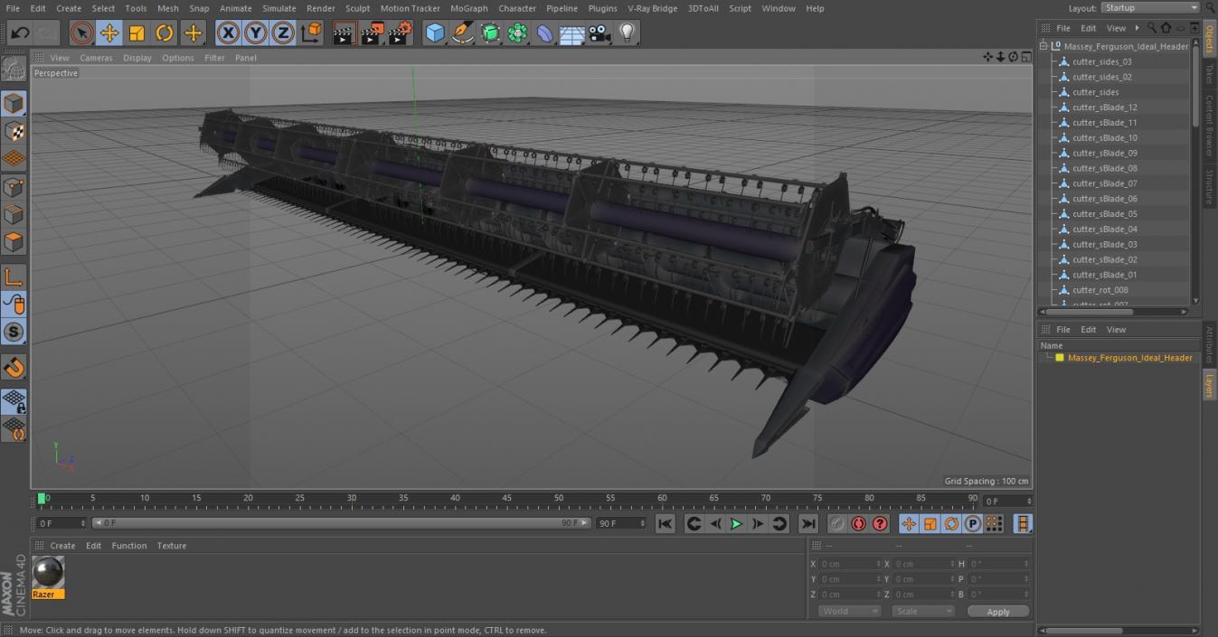 3D Massey Ferguson Ideal Header model