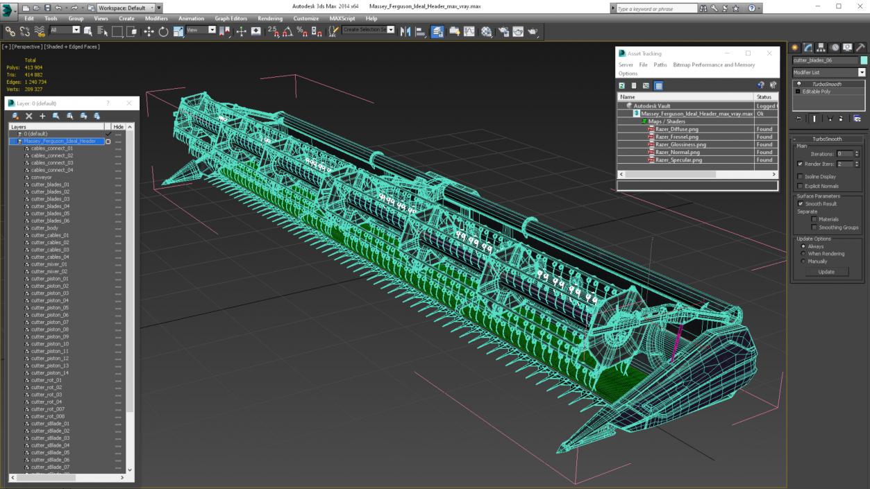 3D Massey Ferguson Ideal Header model