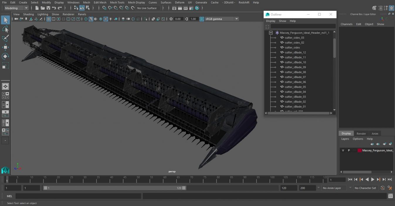 3D Massey Ferguson Ideal Header model