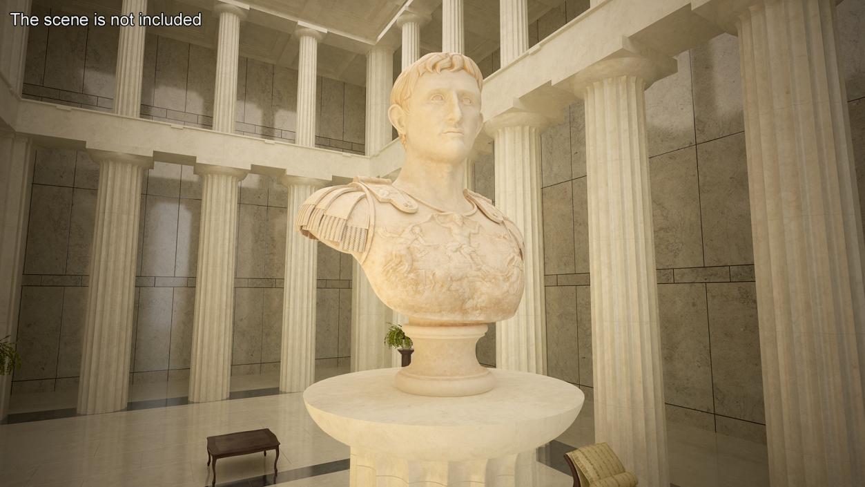 Bust Roman Emperor Caesar Augustus 3D model