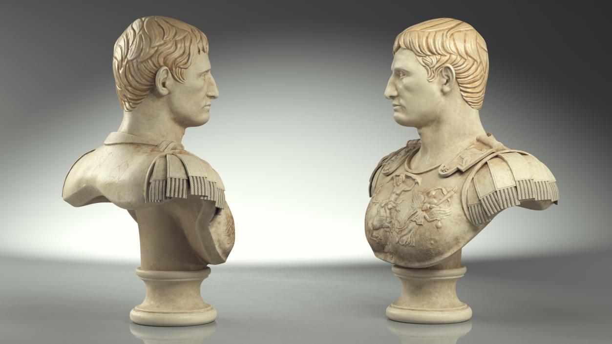 Bust Roman Emperor Caesar Augustus 3D model