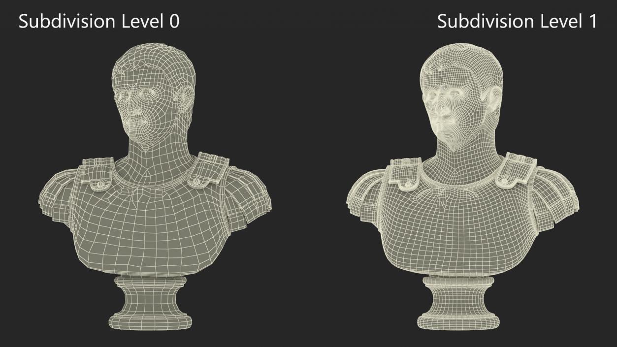 Bust Roman Emperor Caesar Augustus 3D model