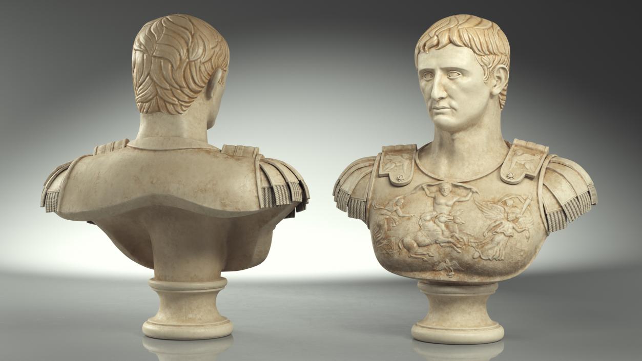 Bust Roman Emperor Caesar Augustus 3D model