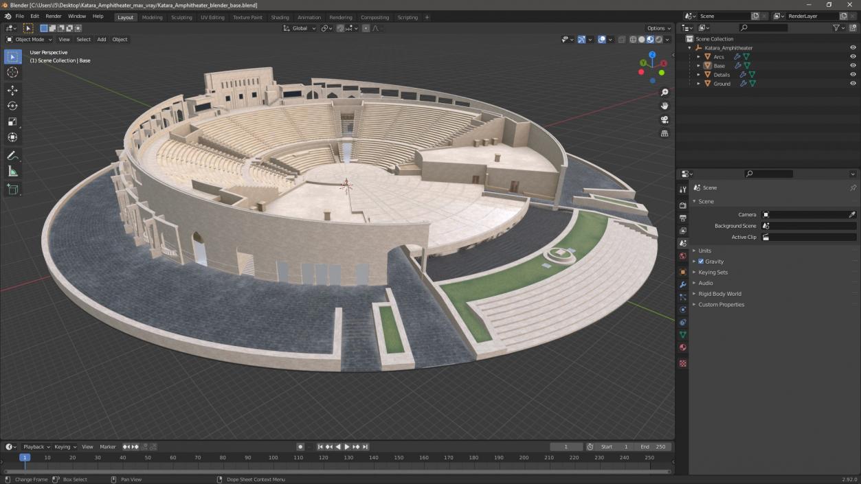 Katara Amphitheater 3D model