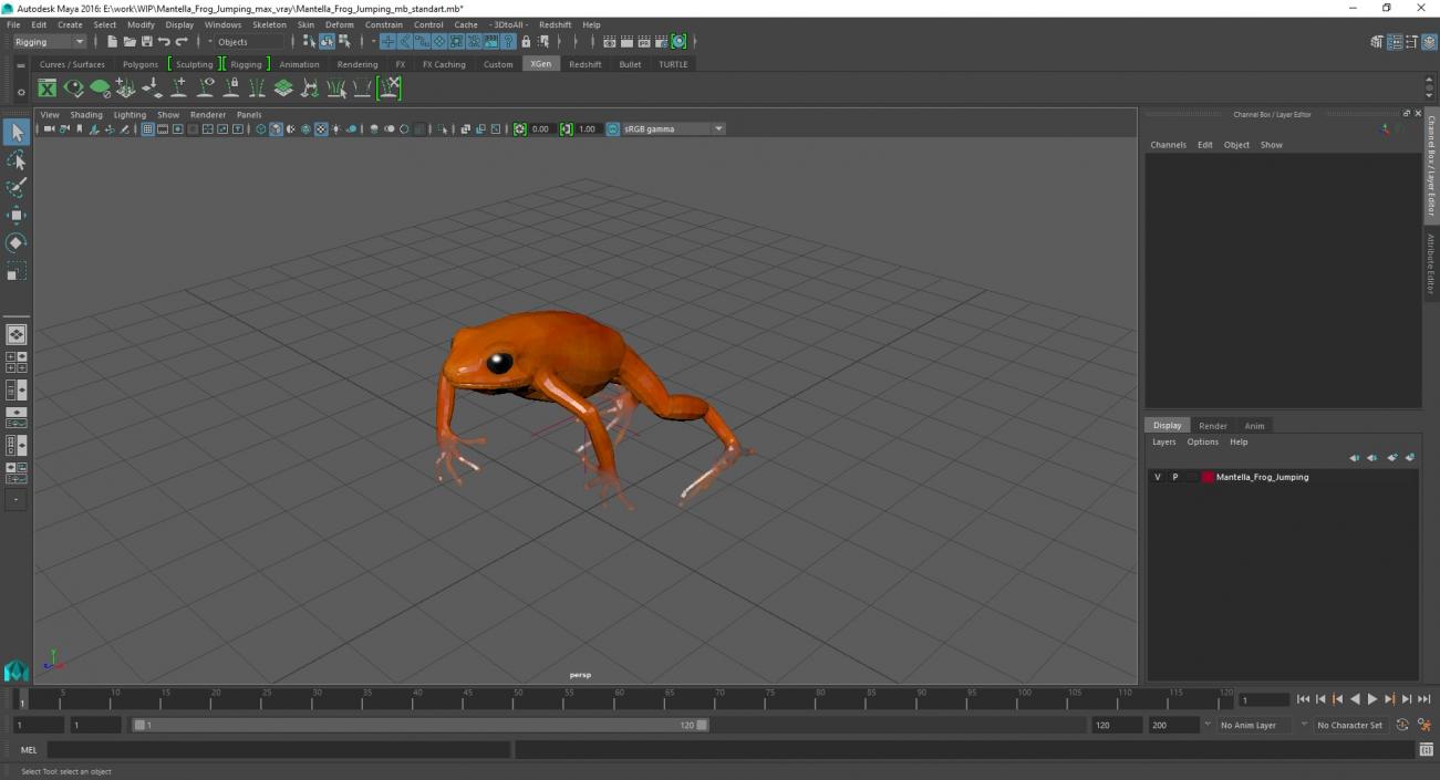 3D Mantella Frog Jumping