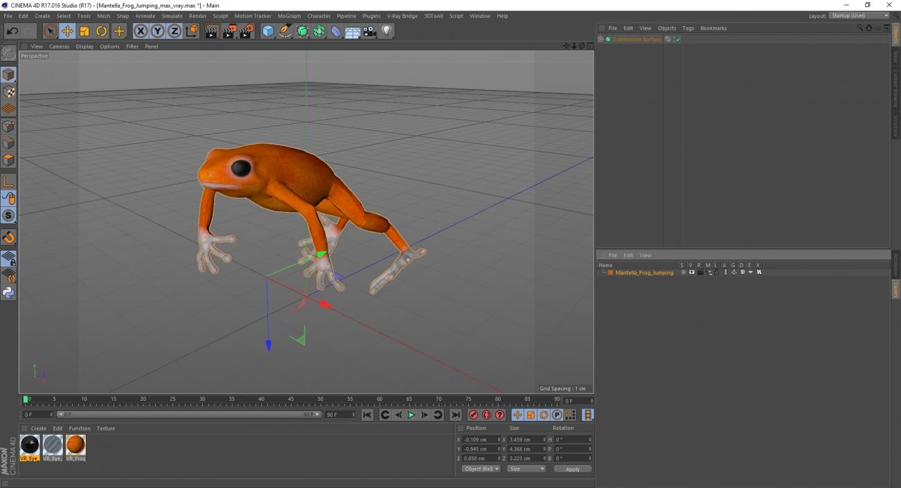 3D Mantella Frog Jumping