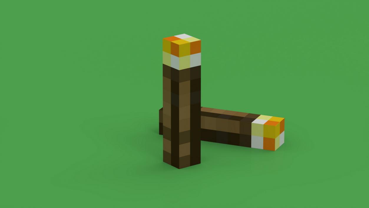 3D Minecraft Torch Light