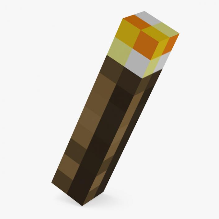 3D Minecraft Torch Light