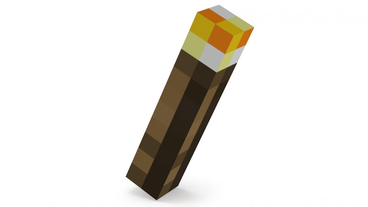 3D Minecraft Torch Light