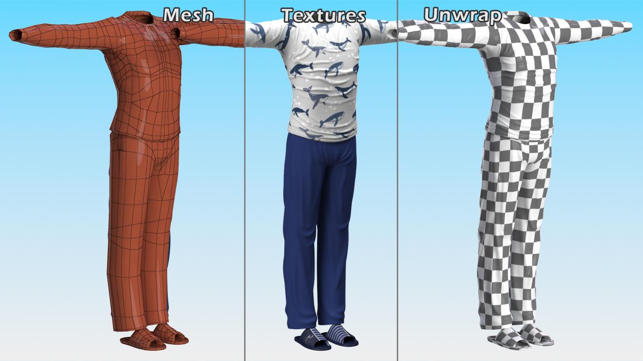 3D model Men Pyjama