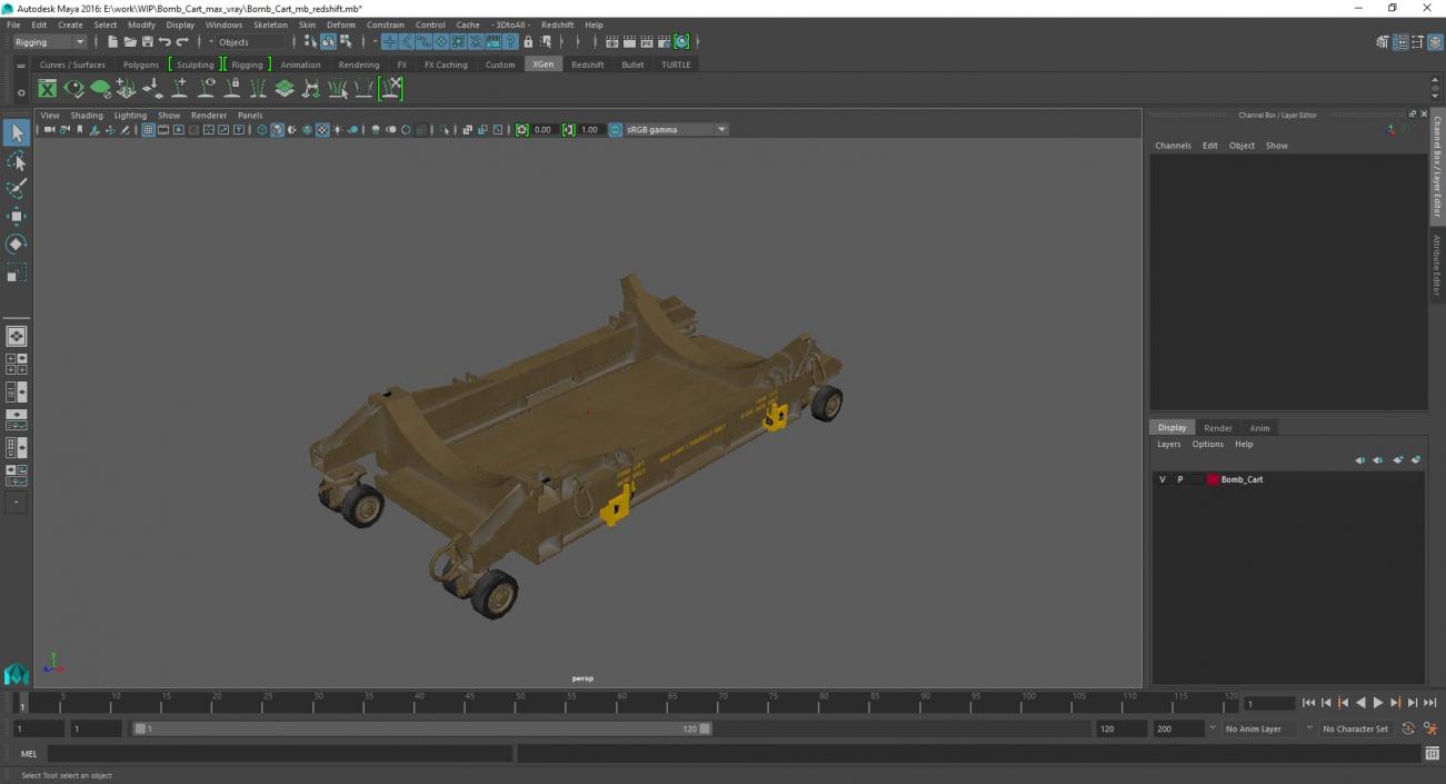 Bomb Cart 3D model