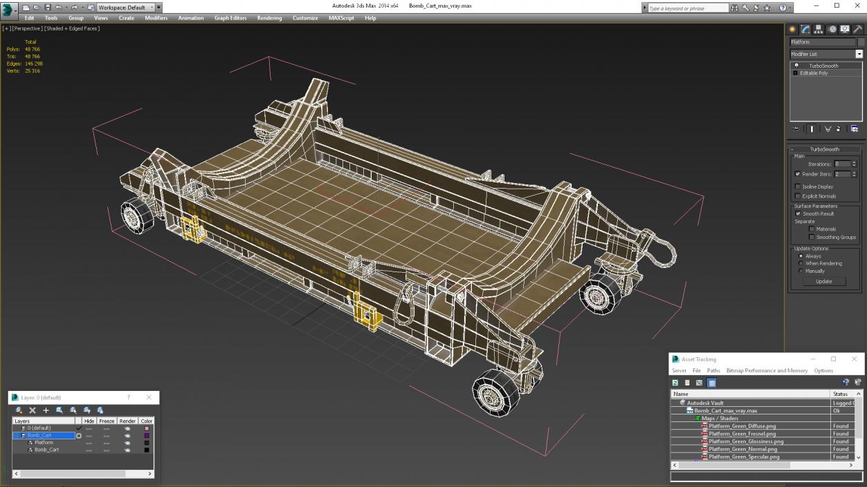 Bomb Cart 3D model