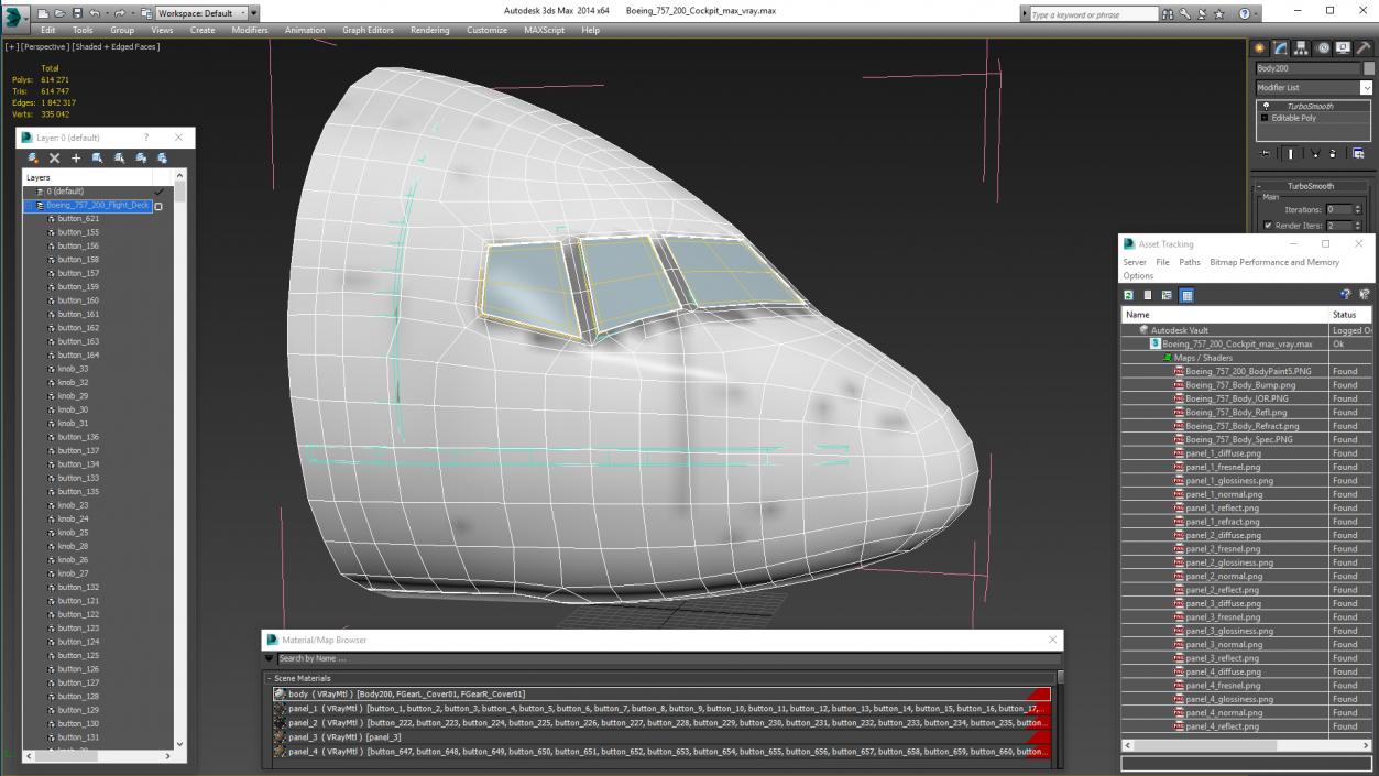 Boeing 757 200 Cockpit 3D