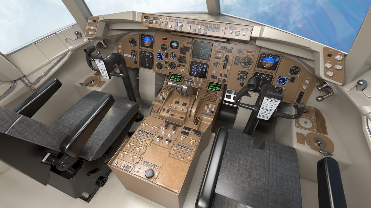 Boeing 757 200 Cockpit 3D