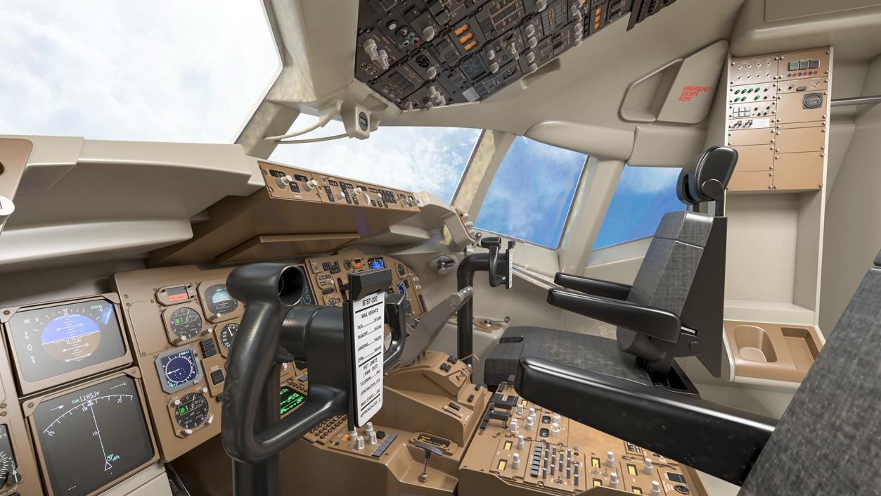 Boeing 757 200 Cockpit 3D