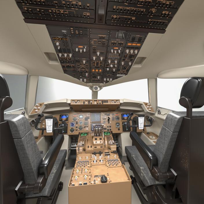 Boeing 757 200 Cockpit 3D