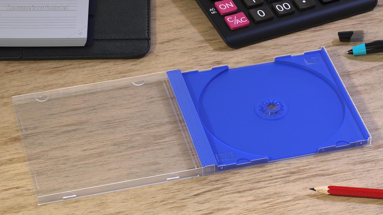 3D Single Clear CD Jewel Case with Blue Tray