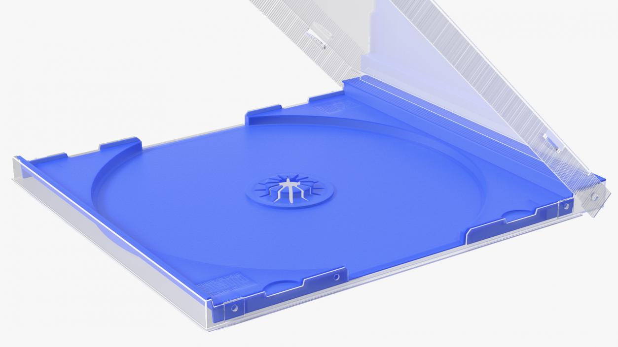 3D Single Clear CD Jewel Case with Blue Tray