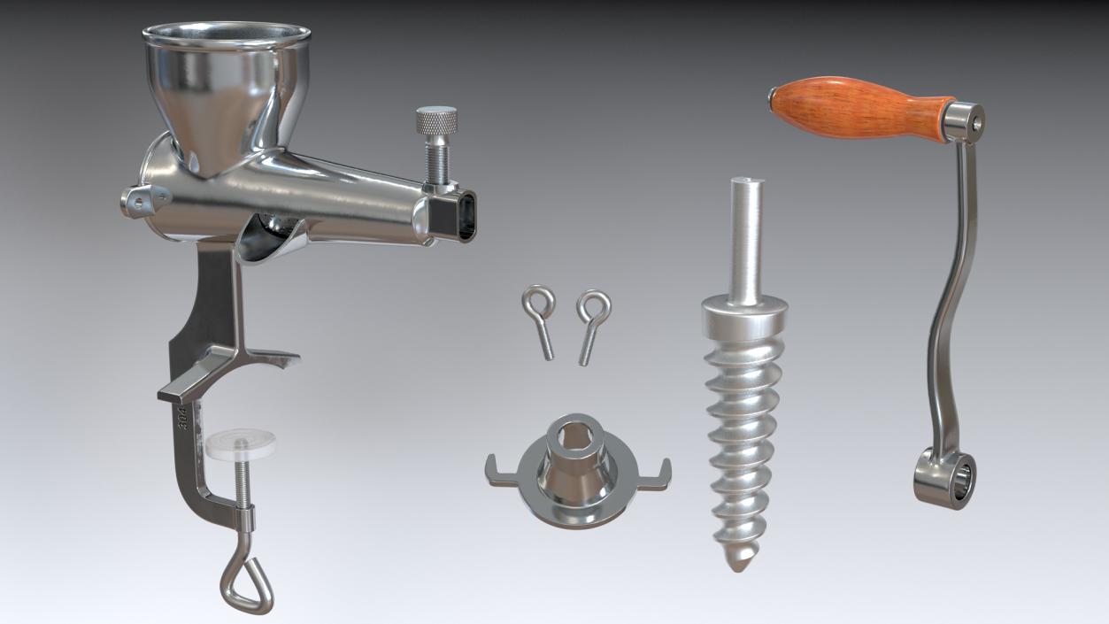 3D model Stainless Steel Manual Wheatgrass Juicer