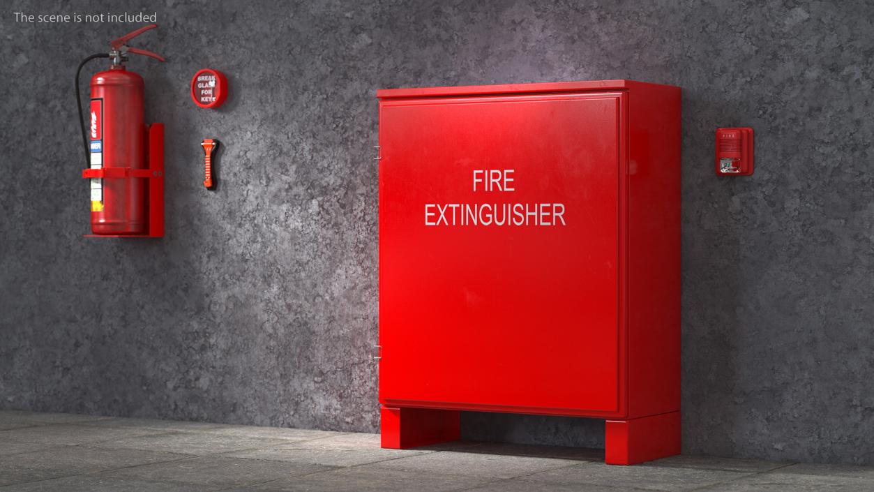 3D Dual Fire Extinguisher Fibreglass Cabinet