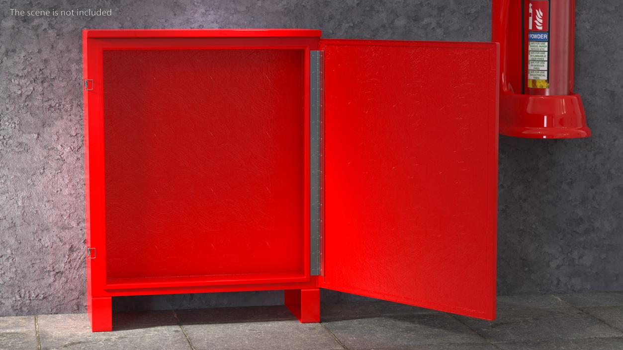 3D Dual Fire Extinguisher Fibreglass Cabinet