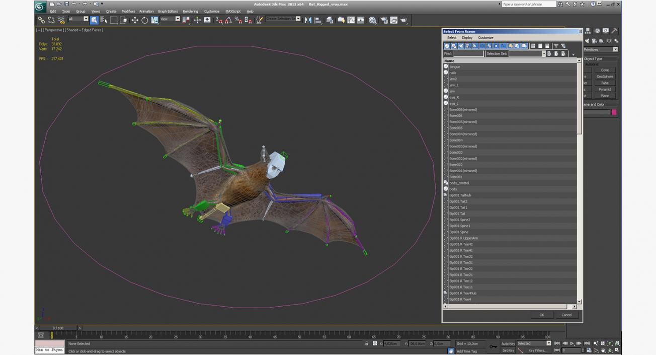 3D model Bat Rigged