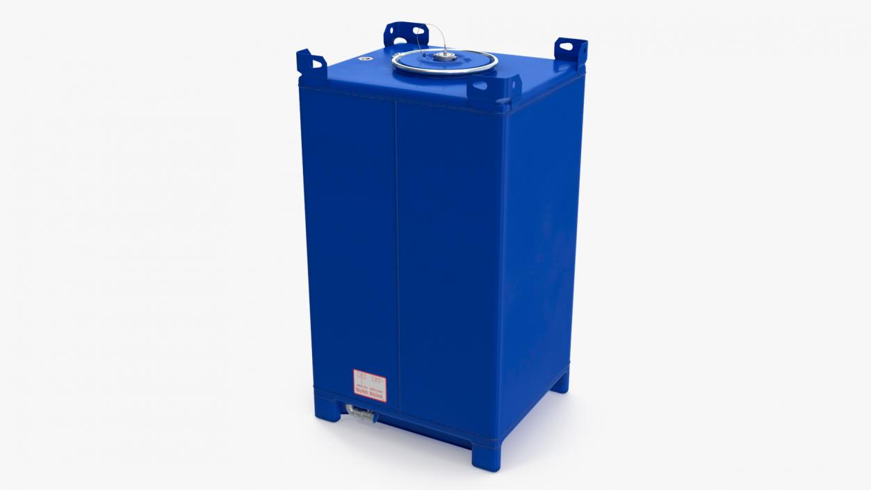 3D Stainless Steel IBC Container Blue 550gal