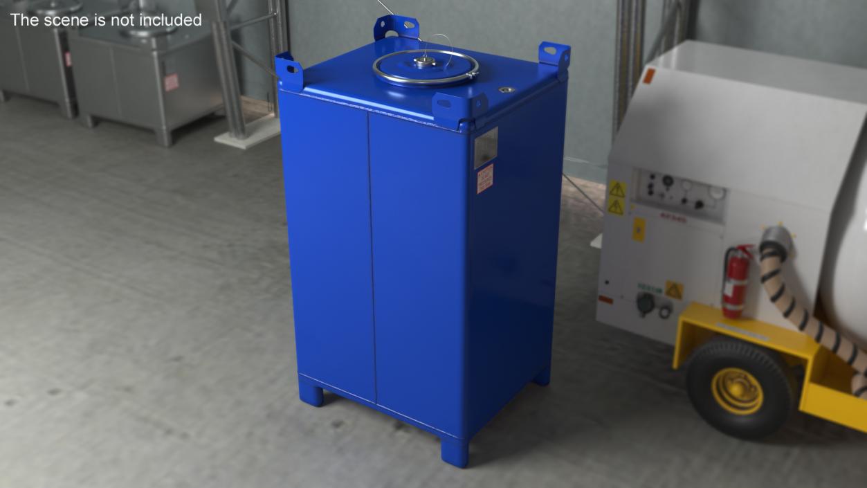 3D Stainless Steel IBC Container Blue 550gal