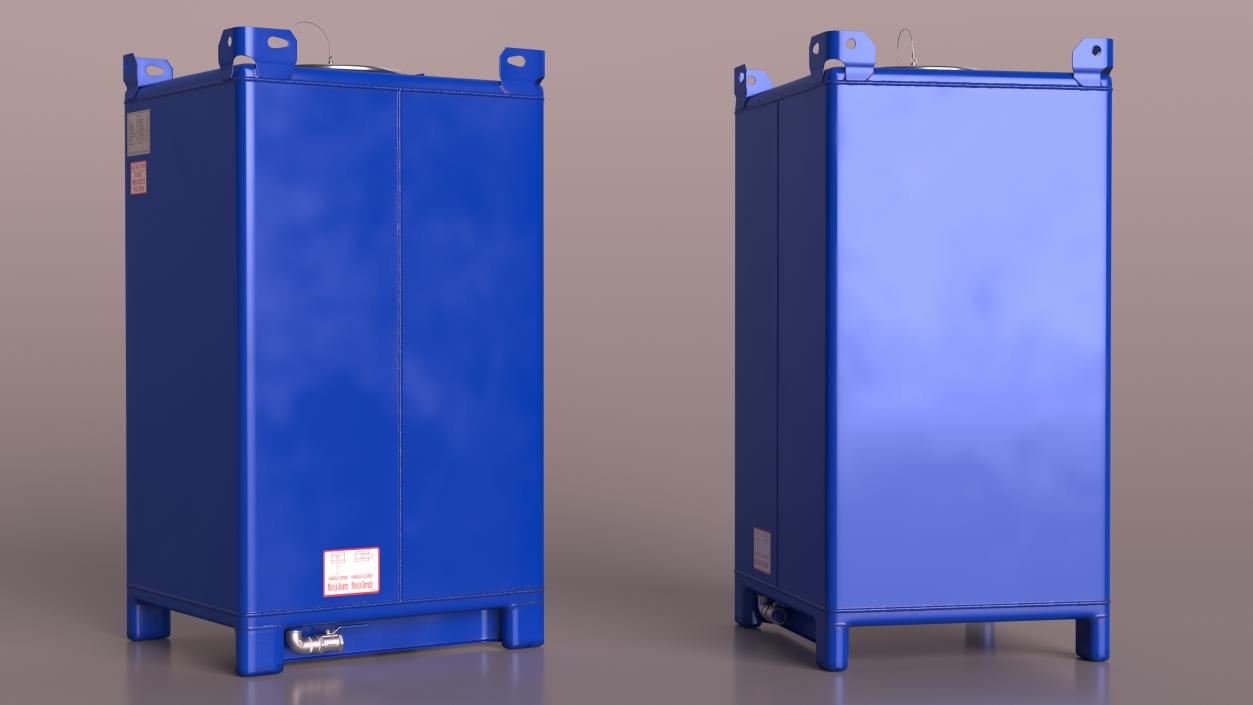 3D Stainless Steel IBC Container Blue 550gal