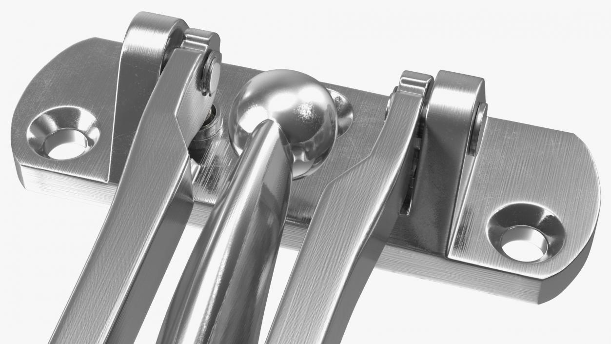 Security Door Latch Guard Silver 3D