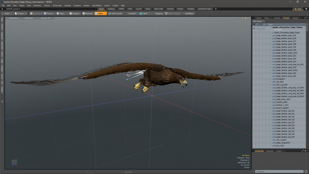 3D model Aquila Chrysaetos Eagle Flying