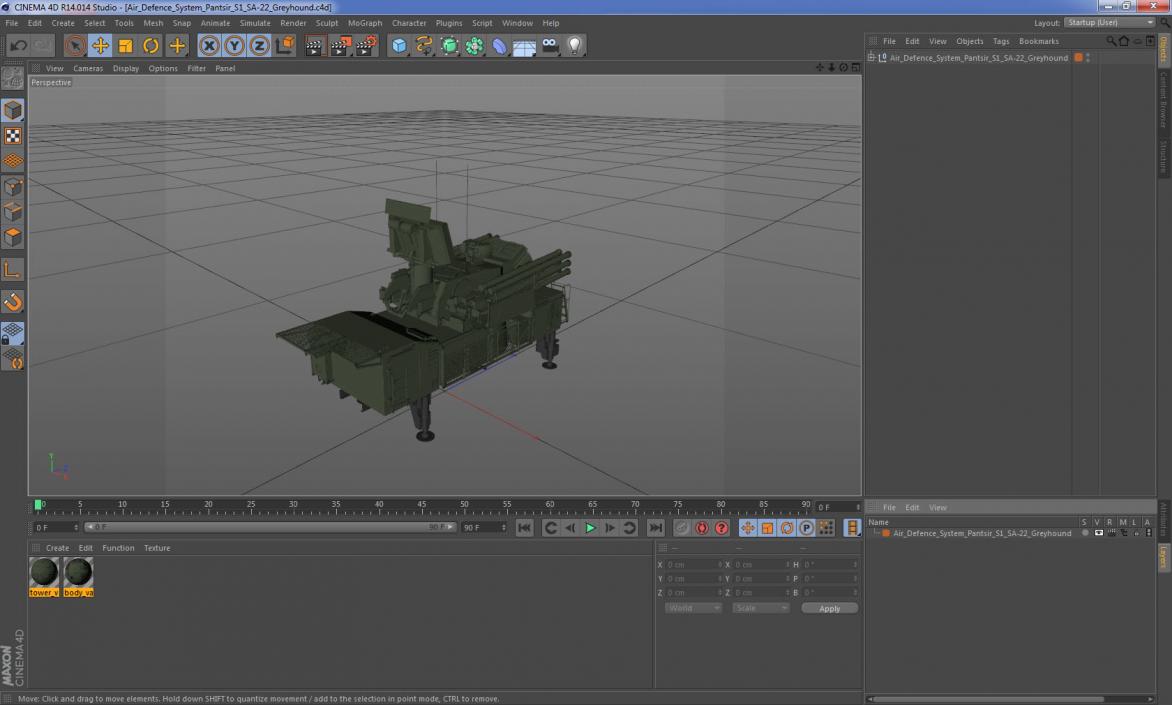 3D model Air Defence System Pantsir S1 SA-22 Greyhound