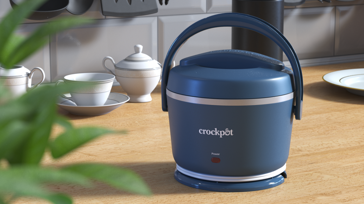 Portable Food Warmer Crockpot Blue 3D model