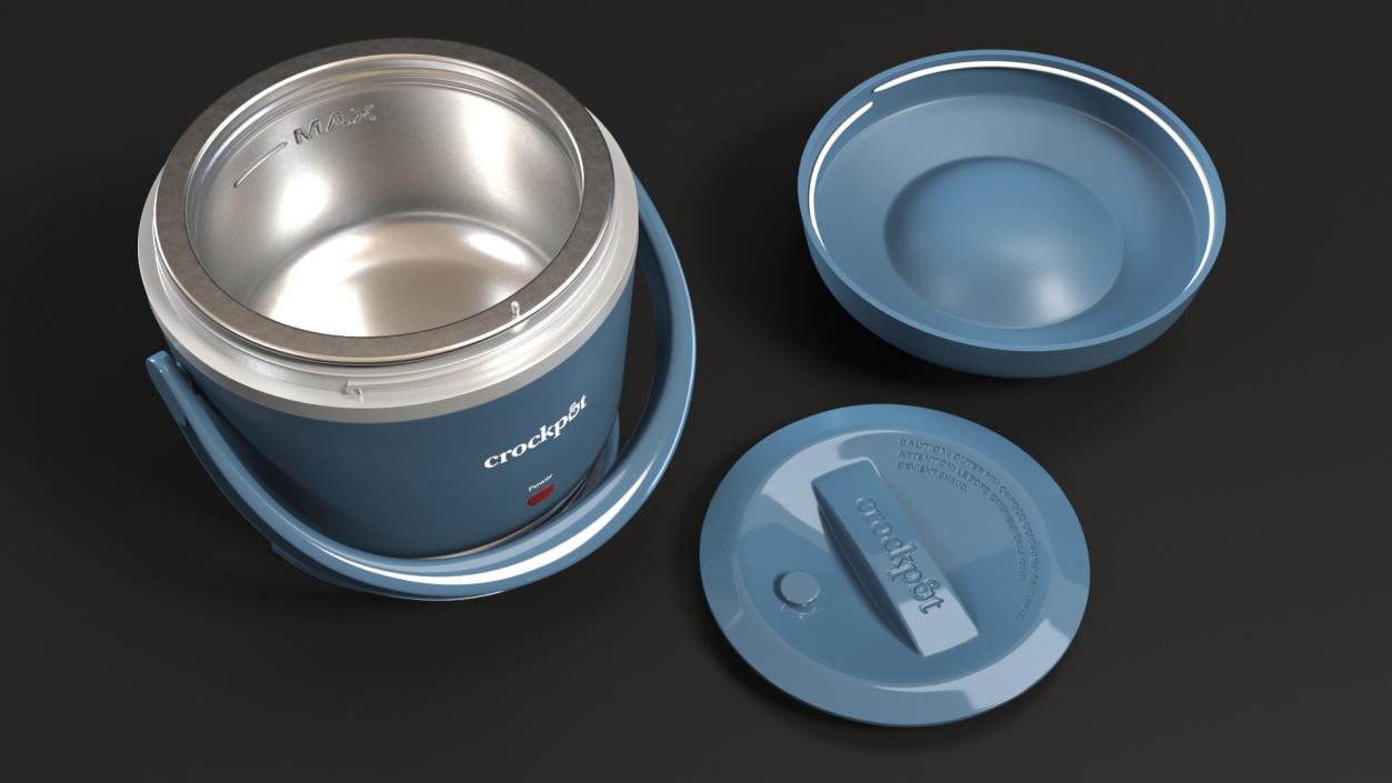 Portable Food Warmer Crockpot Blue 3D model