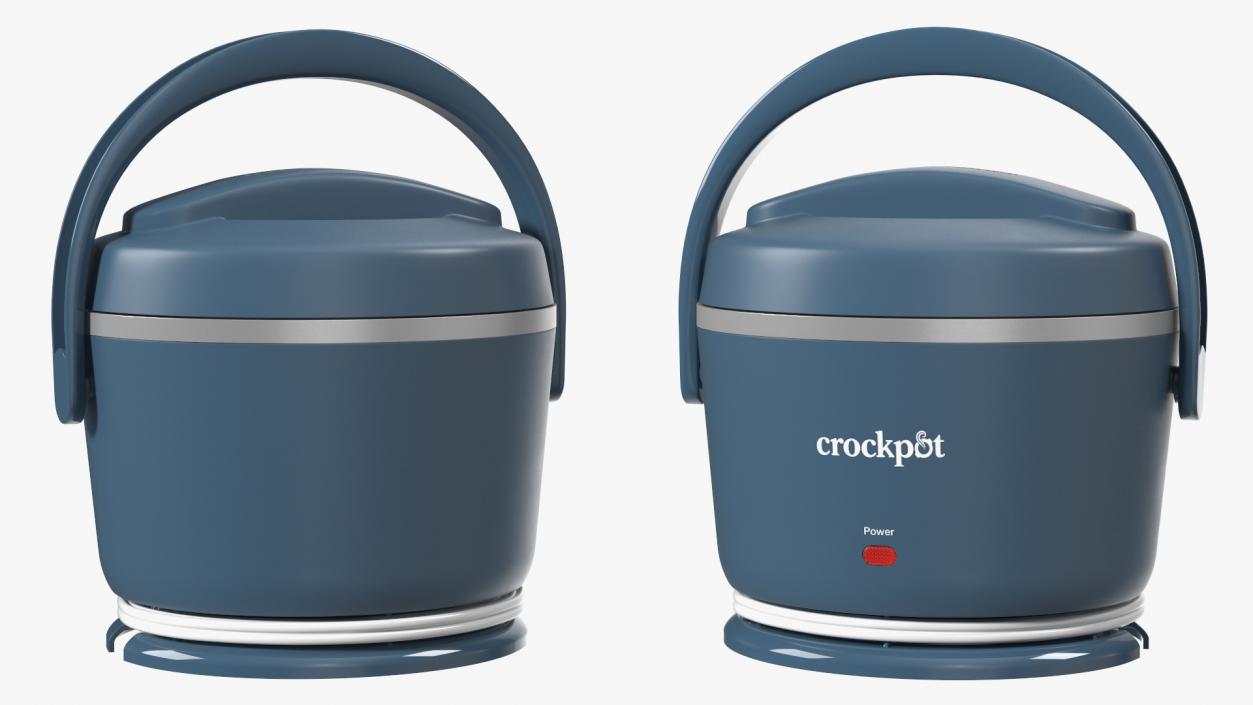 Portable Food Warmer Crockpot Blue 3D model