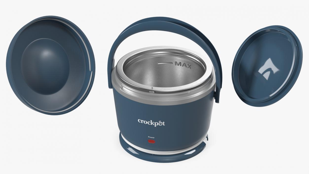 Portable Food Warmer Crockpot Blue 3D model