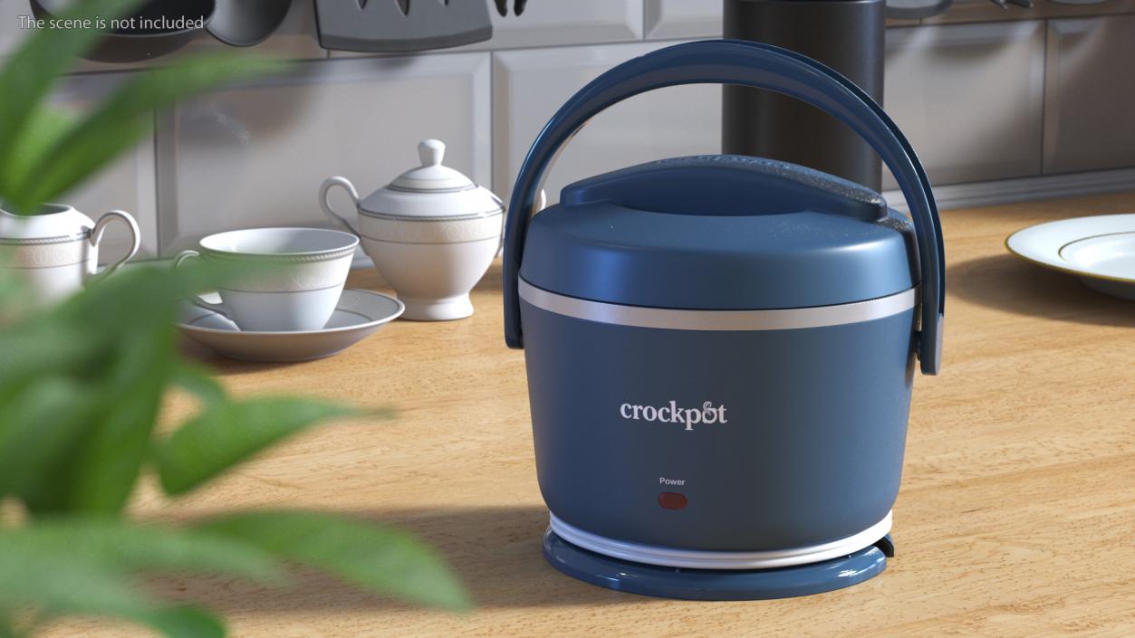 Portable Food Warmer Crockpot Blue 3D model