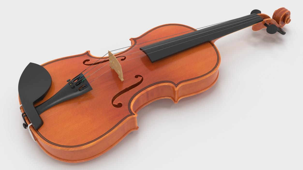 Classic Violin and Bow 3D