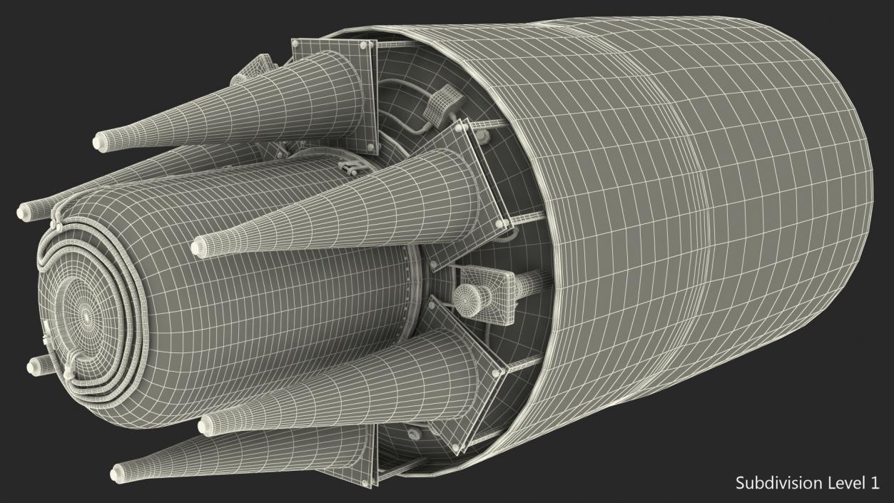 3D Trident II Ballistic Missile Warhead