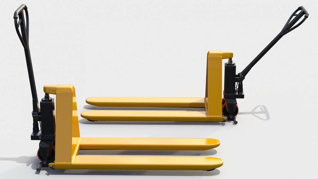 3D model Scissor High Lifting Pallet Truck Rigged