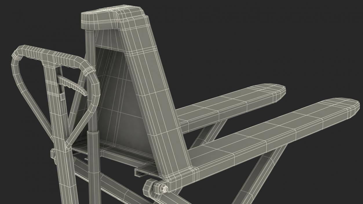 3D model Scissor High Lifting Pallet Truck Rigged