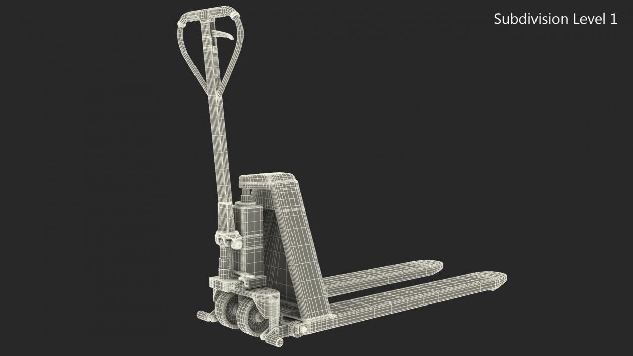 3D model Scissor High Lifting Pallet Truck Rigged