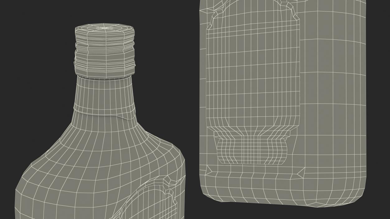 Rum Bottle 40 vol 3D