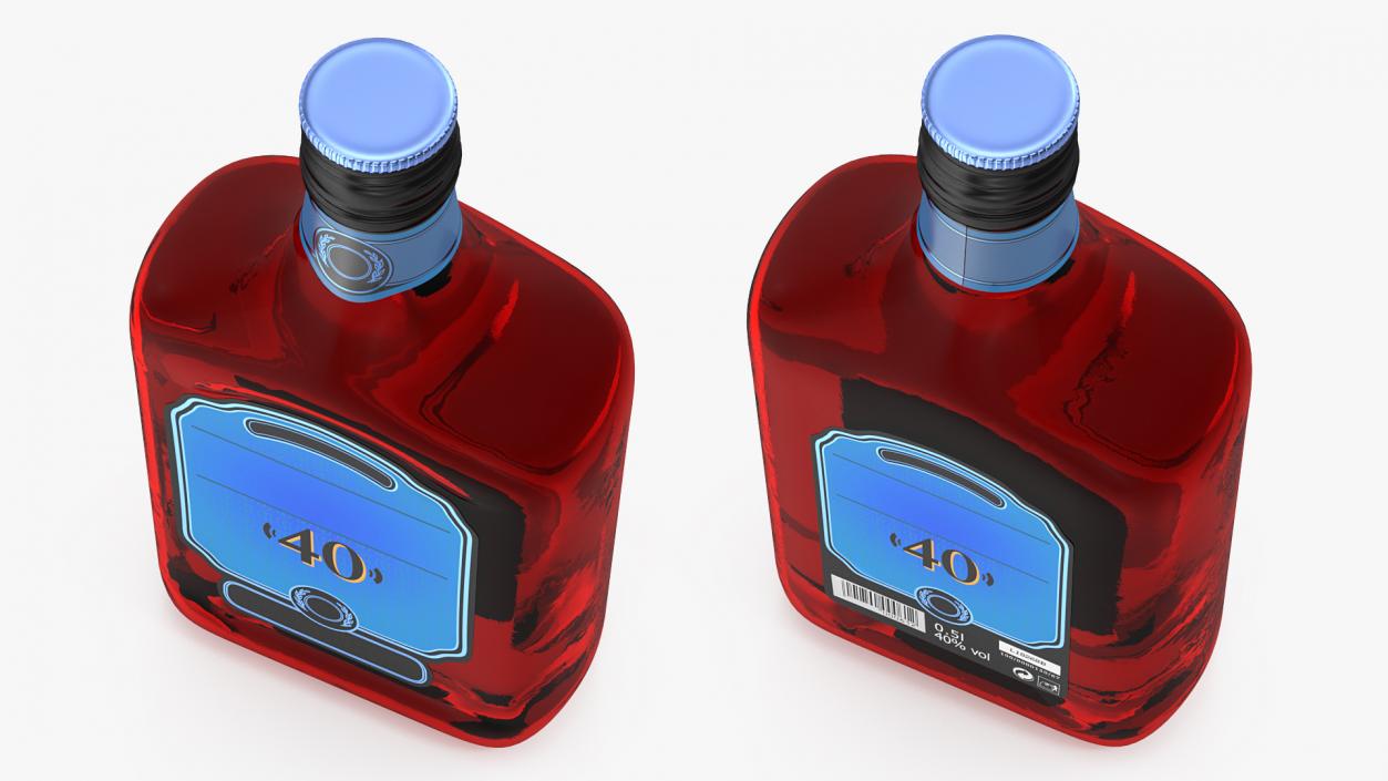 Rum Bottle 40 vol 3D