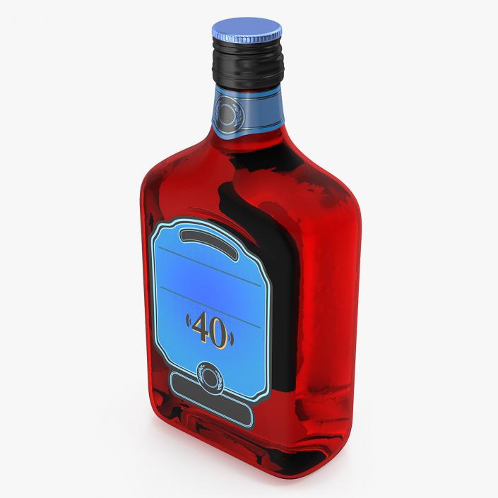 Rum Bottle 40 vol 3D