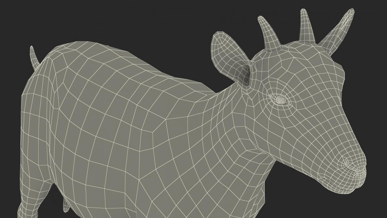 3D model Domestic Goat Rigged