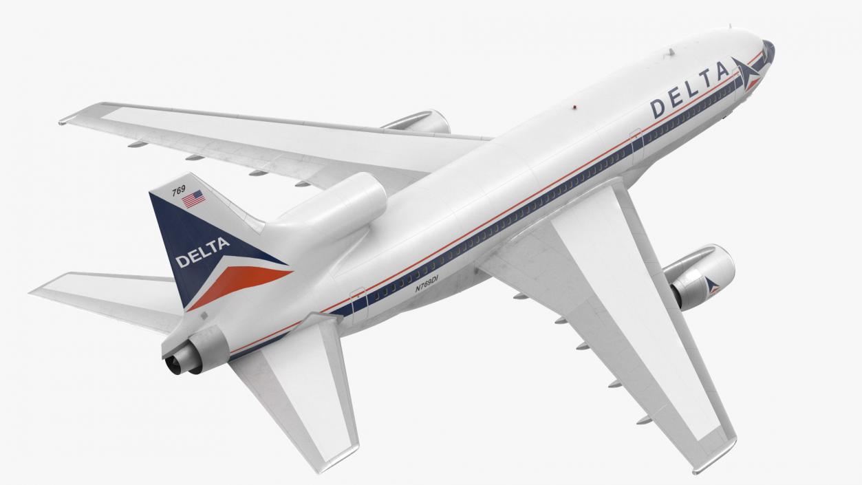 3D model Delta Air Lines Lockheed L1011 TriStar Rigged