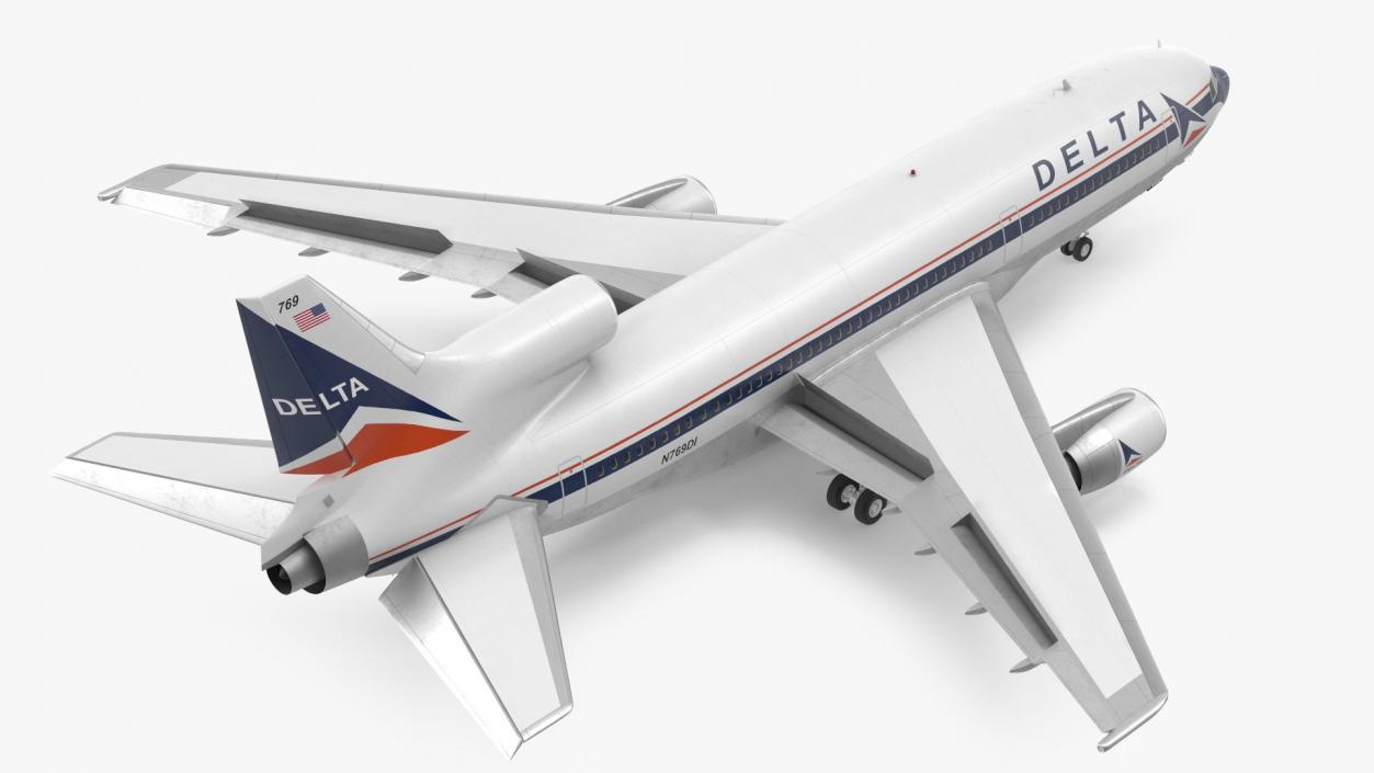 3D model Delta Air Lines Lockheed L1011 TriStar Rigged