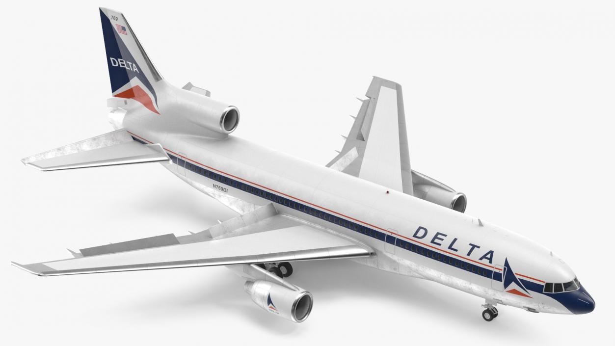 3D model Delta Air Lines Lockheed L1011 TriStar Rigged